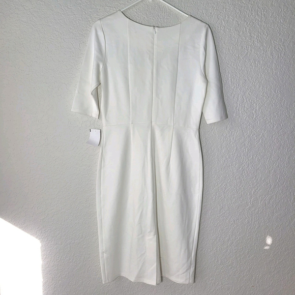 New $248 Jude Connally Women's Cream Monique Sheath Dress Knee-length Size Small - Picture 5 of 10